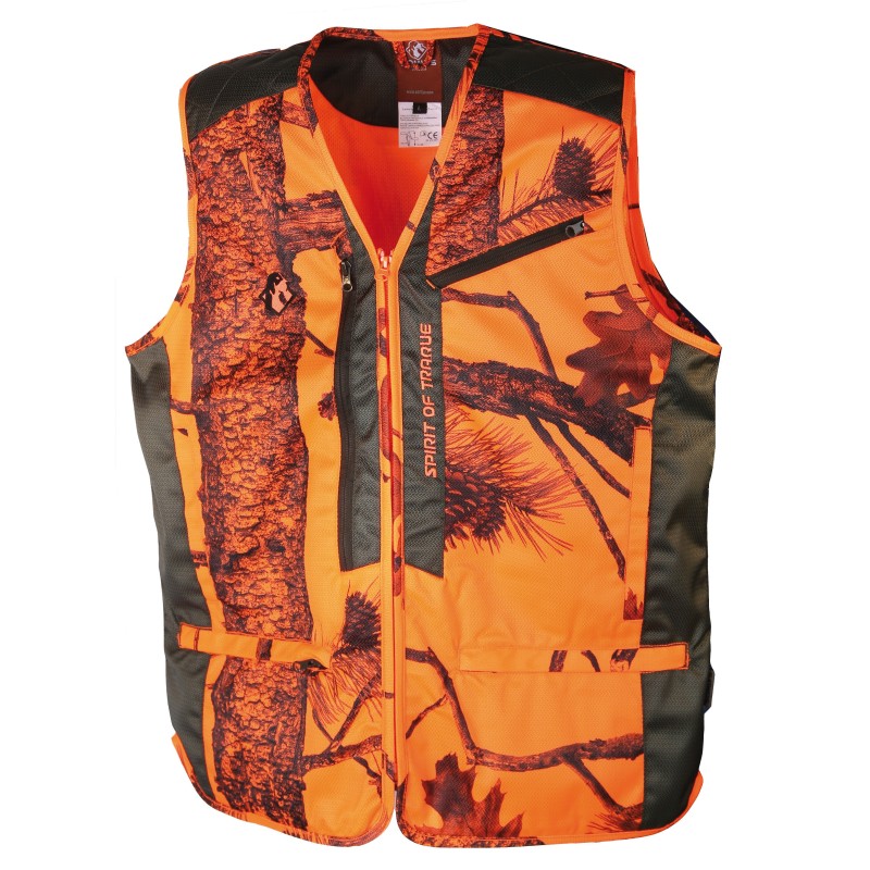 251N - Gilet anti-ronce camo orange