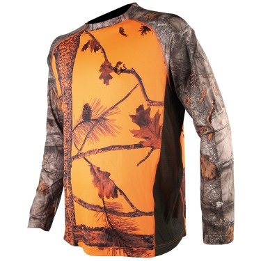 055 - Tee shirt manches longues camo orange
