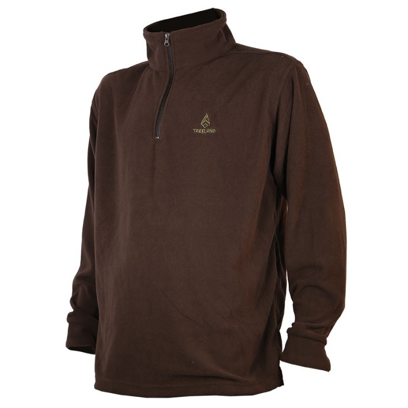 T297N - SWEAT POLAIRE MARRON