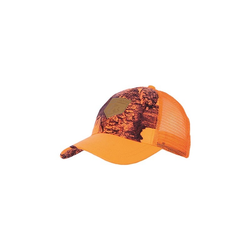 927 -Casquette maille camo orange