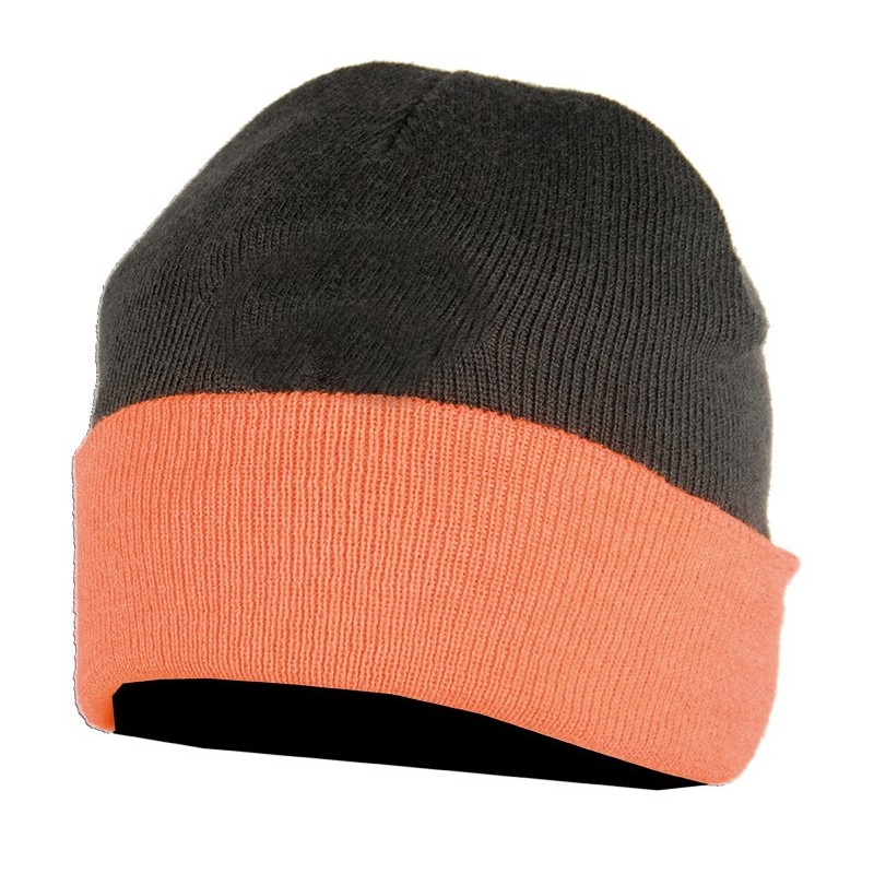 2464K - Bonnet enfant réversible orange