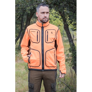487 - Veste polar reverse orange/marron