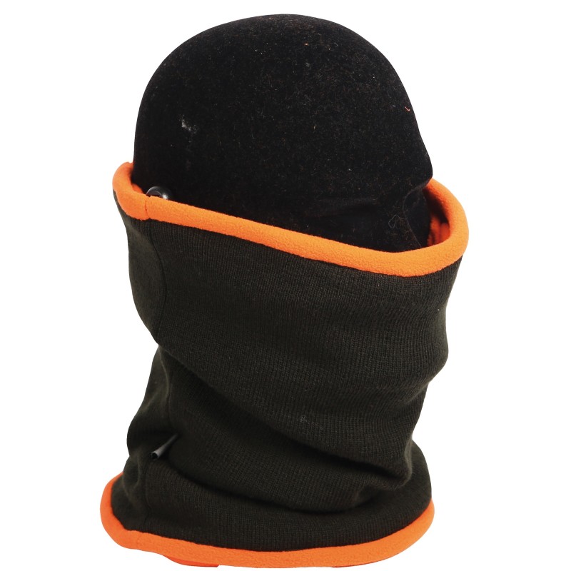 899K - Tour de cou réversible orange/vert