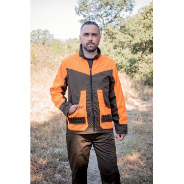T641 - Veste orange/marron