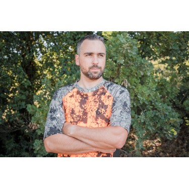 057 - Digital green stretch t-shirt