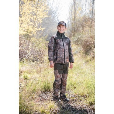 T622K - Veste maquisard enfant camo forest
