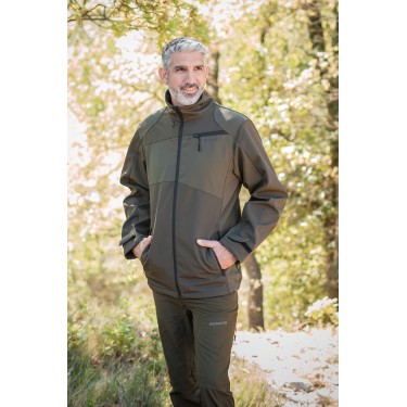 T402 - VESTE SOFTSHELL MARRON
