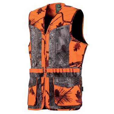 T600LADY - Gilet femme camo orange/forest