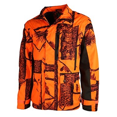 T628NK - Veste Chaude Camouflage Orange Fire Enfant