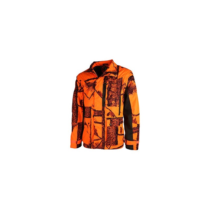 T628NK - Veste Chaude Camouflage Orange Fire Enfant