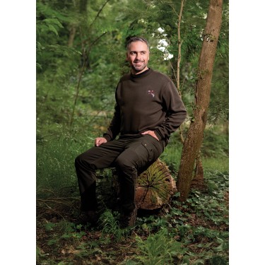 T204 - Sweat marron brodé