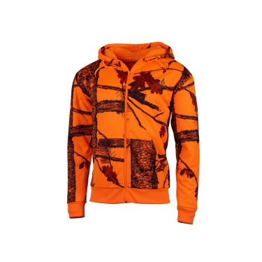 T105 - Sudadera con capucha de camuflaje naranja