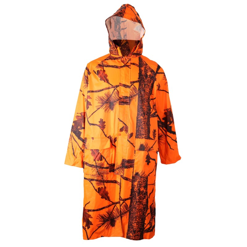 T427 - Manteau long camouflage orange