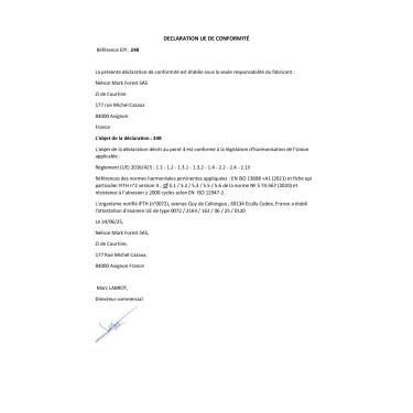 Certification EPI 248