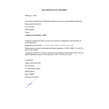 Déclaration de conformité 251N