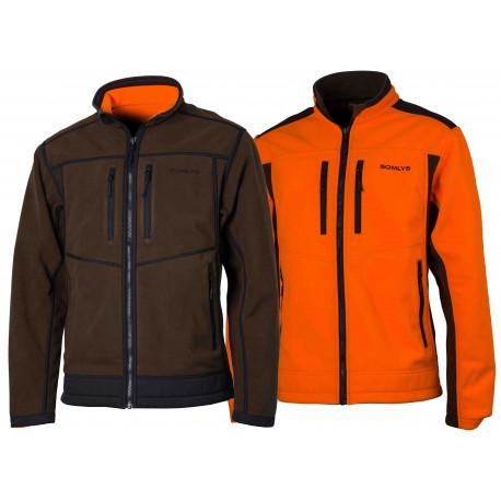 487 - Polarjacke Rückseite orange/braun