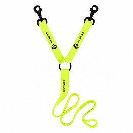 LACJ2 - Laisse accouples  jaune 2 chiens 1.50M