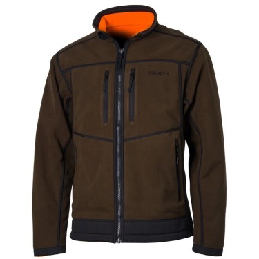 487 - Polarjacke Rückseite orange/braun