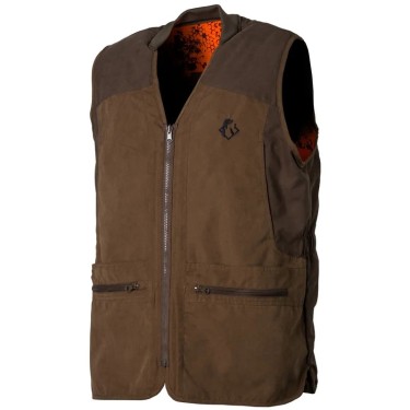 611N - Gilet reversible camo orange/marron