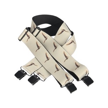 175N - Bretelles élastiques motif bécasse