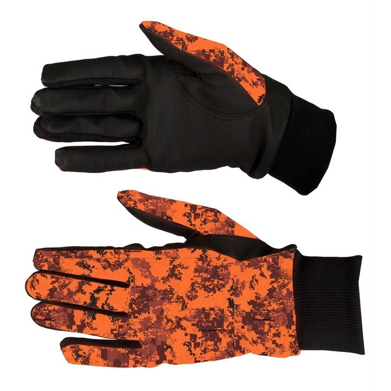 819 - Gants camouflage pixel orange