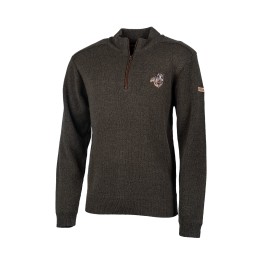 T904 - Pullover mit Wildschwein-Stickerei