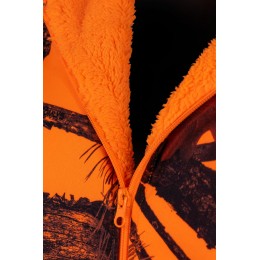 T105 - Sudadera con capucha de camuflaje naranja