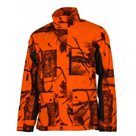 T628NK - Veste Chaude Camouflage Orange Fire Enfant