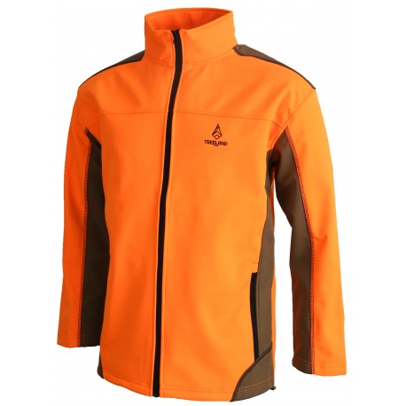 T317 - Veste Treeland softshell déperlante orange