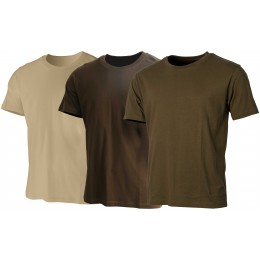 T013 - LOT 3 T-SHIRTS BEIGE/KAKI/MARRON