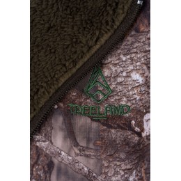T106 - Sweat capuche sherpa zippé camo Forest II
